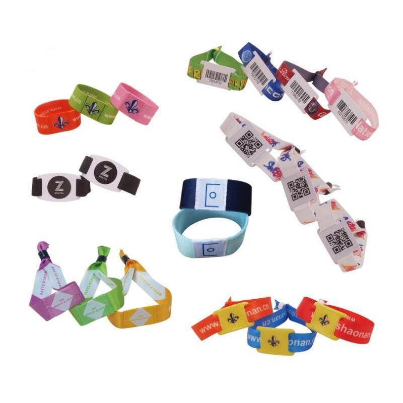 RFID Polyester Woven Wristband for Evening/Party/Festival