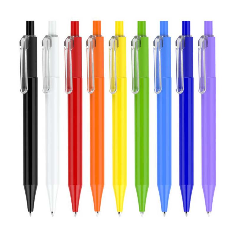 Transparent Plastic Ballpoint Pen with Logo