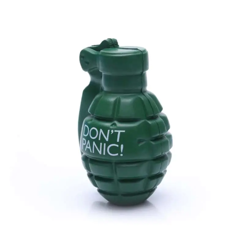 PU Hand Grenade Stress toy with logo printing