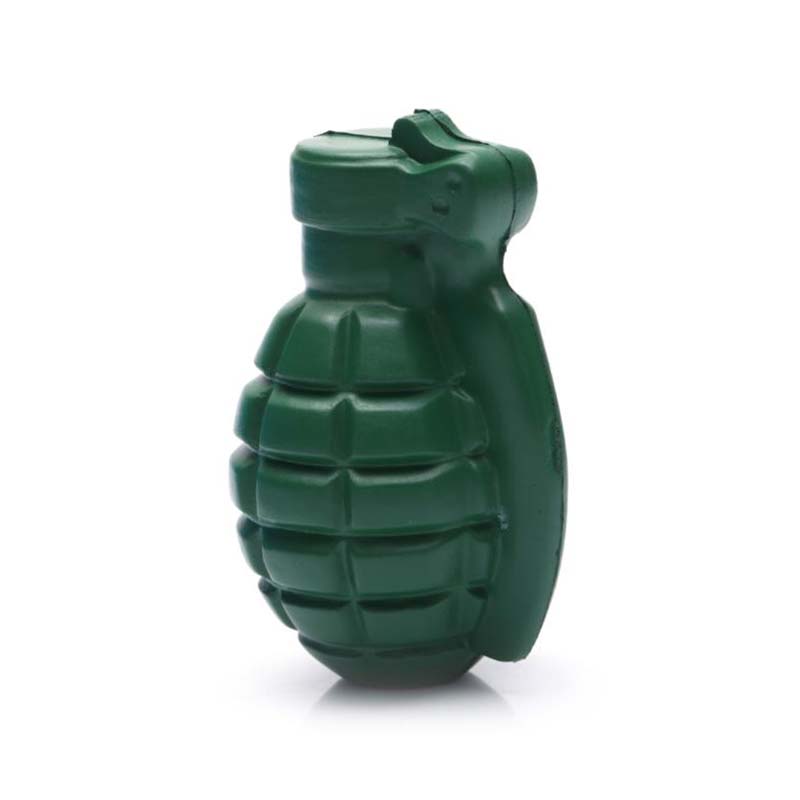 PU Hand Grenade Stress toy with logo printing