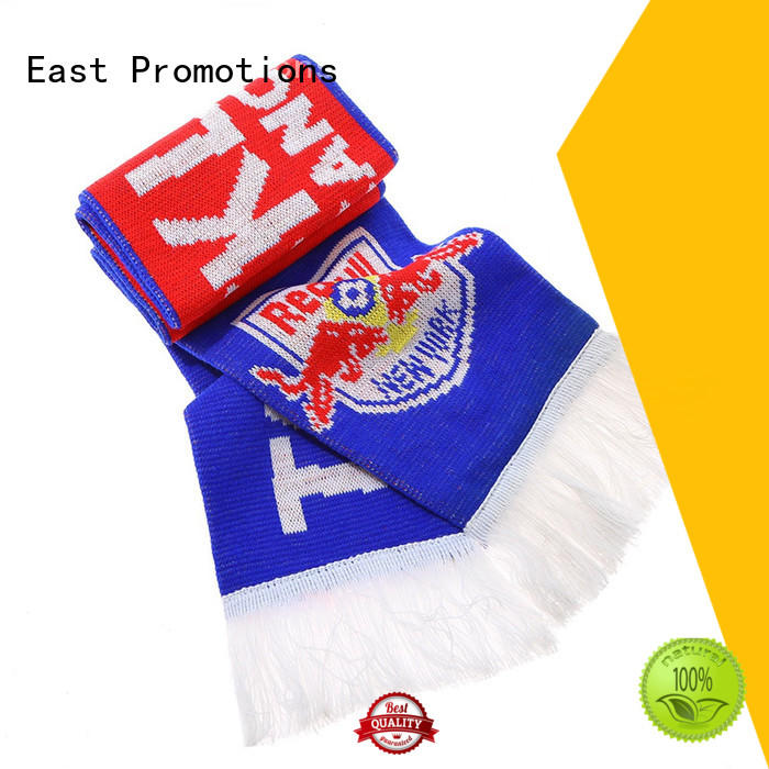 East Promotions fashion design custom sports scarves knitted for gift