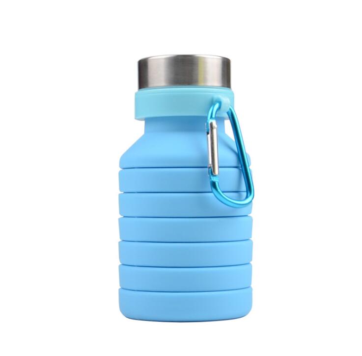 Silicone Foldable Water Bottle Collapsible Sport Drinking Bottle