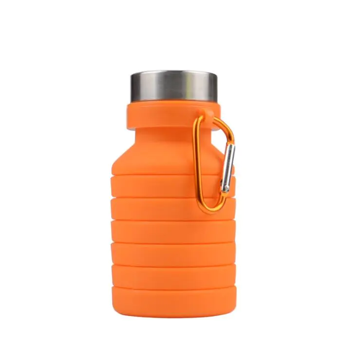 Silicone Foldable Water Bottle Collapsible Sport Drinking Bottle