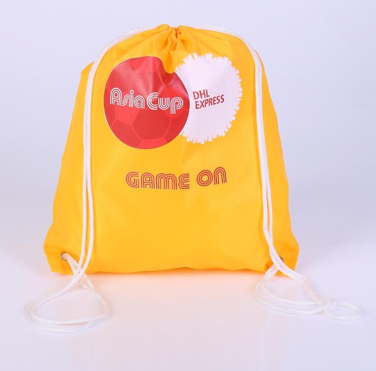 Advertising Promotional Polyester Nylon Sports Gym Drawstring Backpack Drawstring Bag