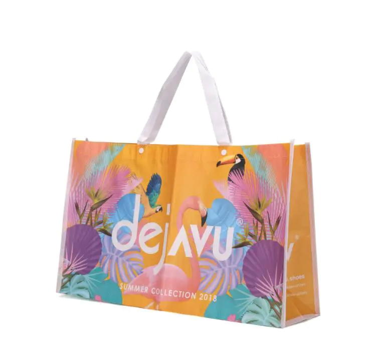 Recycled Laminated Non Woven Promotional PP Woven Shopping Bag