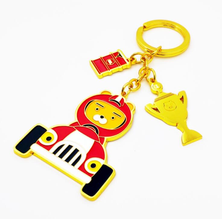 Creative Paint Custom Logo Beautiful Gold Metal Keychain