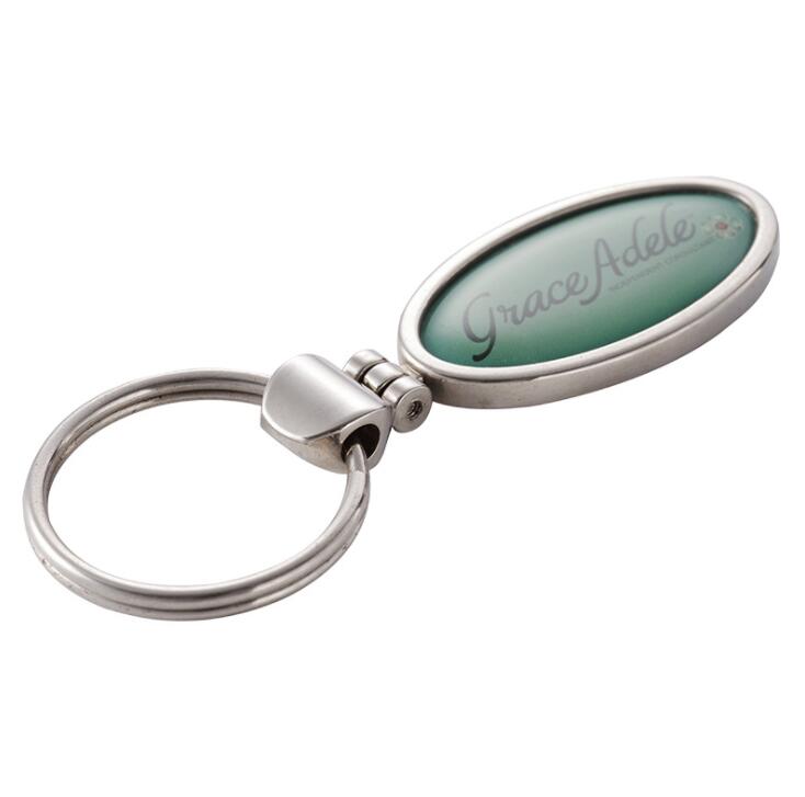 Customized Metal Keychain with Epoxy Dome Logo