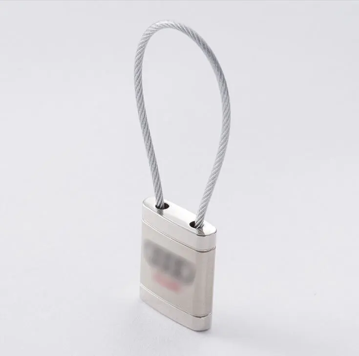 Stainless Steel Wire Rope Round Key Ring for Promotion