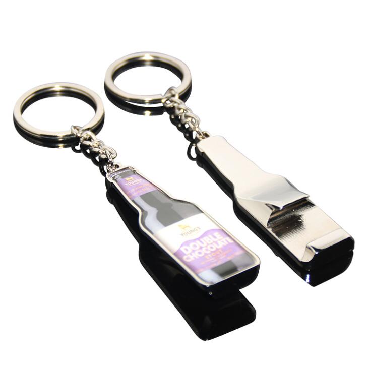 Beer Bottle Shape Opener Keychain