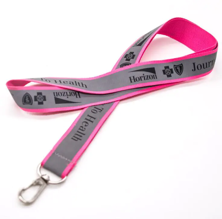Customized Logo High Quality Double Layer Lanyard with Satin
