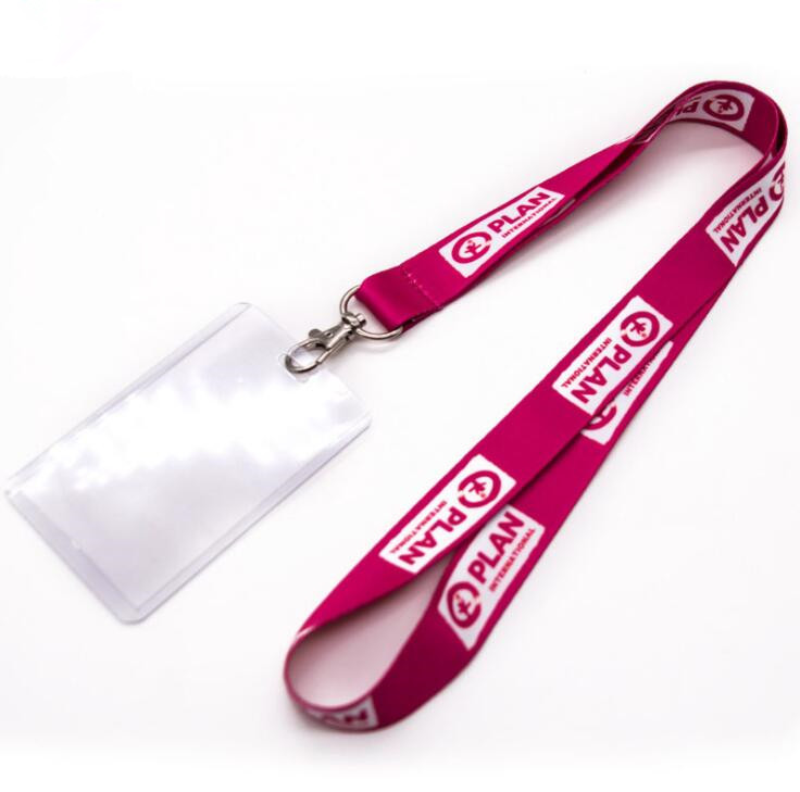 Custom Nylon Printed Lanyard with Hard PVC Card Holder