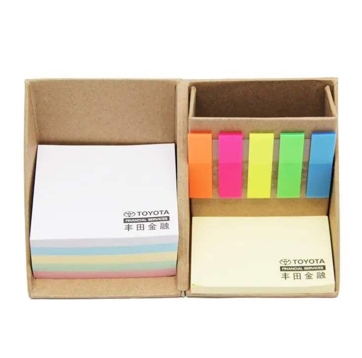 Eco-Friendly Foldable Square Cube Memo, High Quality Sticky Note Set Box