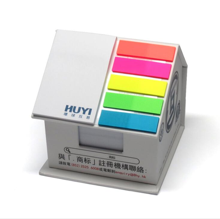 Customized House Shaped Sticky Note Pad Box