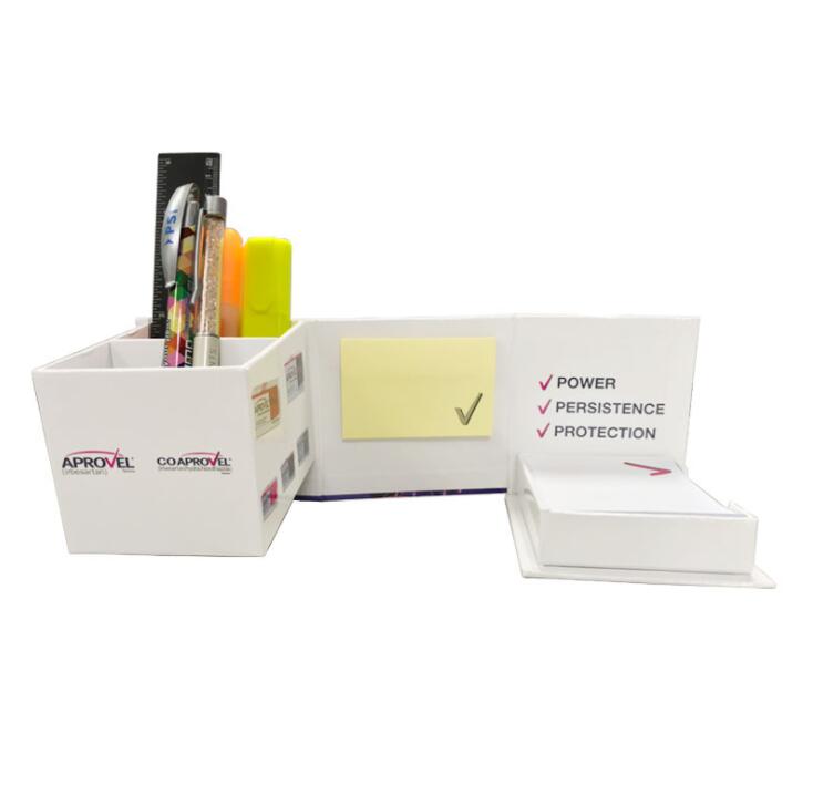 Custom customer Logo Foldable  Memo Pad Cube with Pen Holder