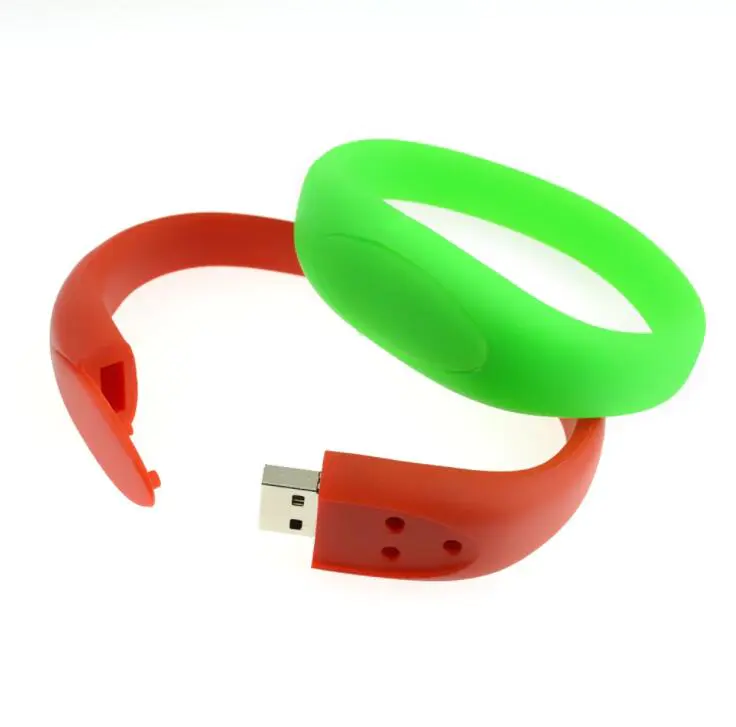 Promotion Gift Rubber USB Stick Bracelet Wristband USB Flash Drive
