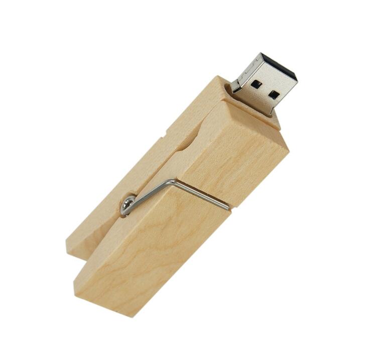 Wood Clothes Peg Shape Flash Disk ,Wooden USB Flash Drive