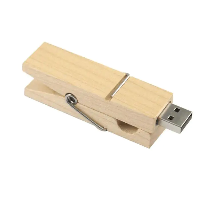 Wood Clothes Peg Shape Flash Disk ,Wooden USB Flash Drive