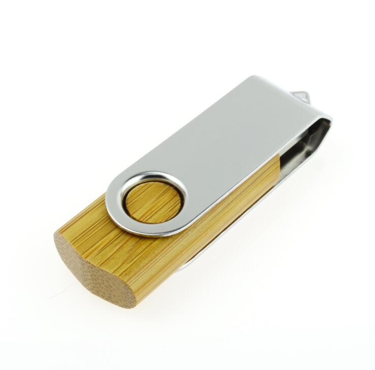 Swivel Bamboo Wooden USB Flash Drive