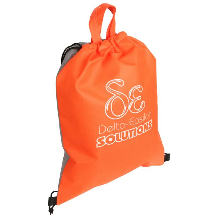 Eco- friendly Non Woven Sport Drawstring Backpack Bag with Handle