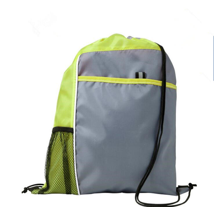 Waterproof Reflective Polyester Sport Drawstring Bag