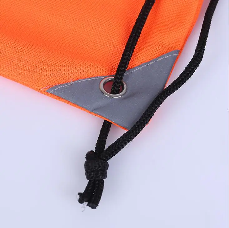 China Factory supplier 210d Nylon Reflective Drawstring Bag