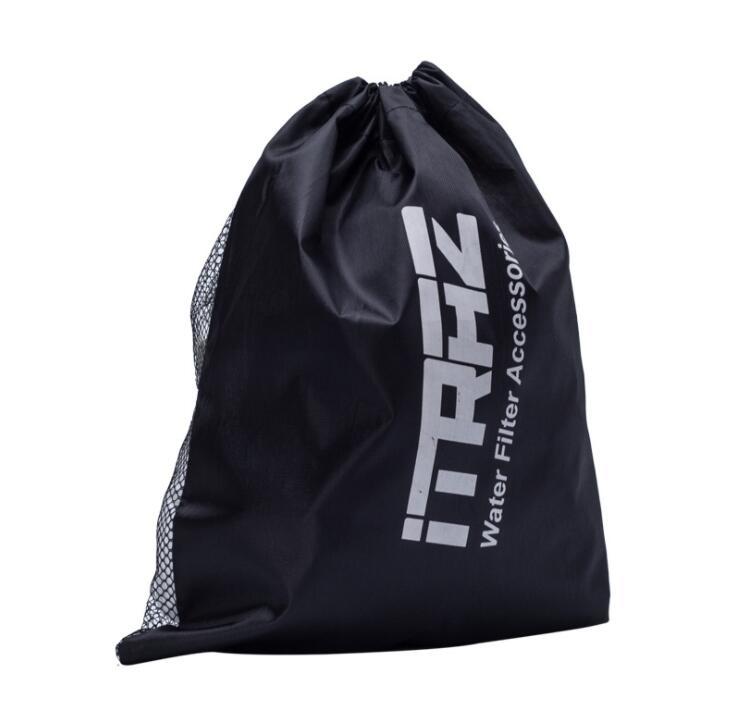 Promotional Custom Black Nylon Mesh Gym Sack Drawstring Backpack Bags