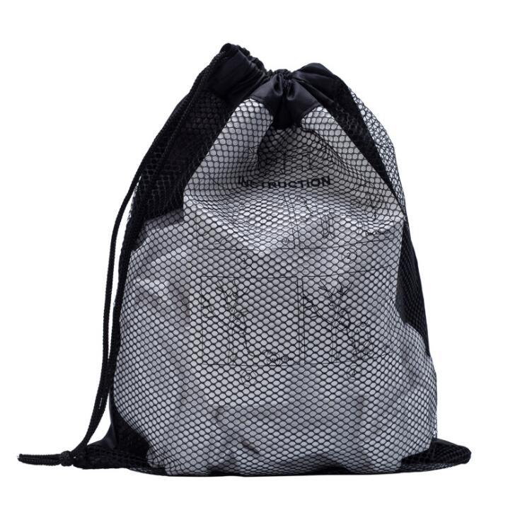 Promotional Custom Black Nylon Mesh Gym Sack Drawstring Backpack Bags