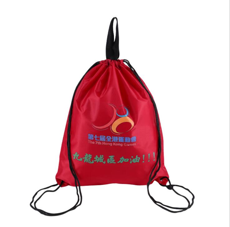 Custom Drawstring Bag with Handle Polyester String Bags