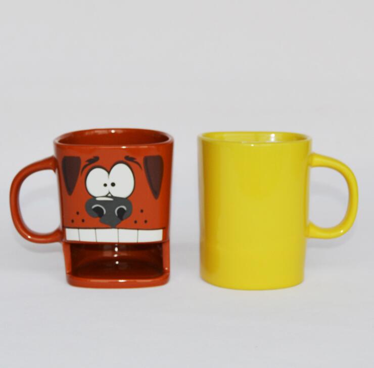 Ceramic Cookies Mug with Biscuit Holder Coffee Mug