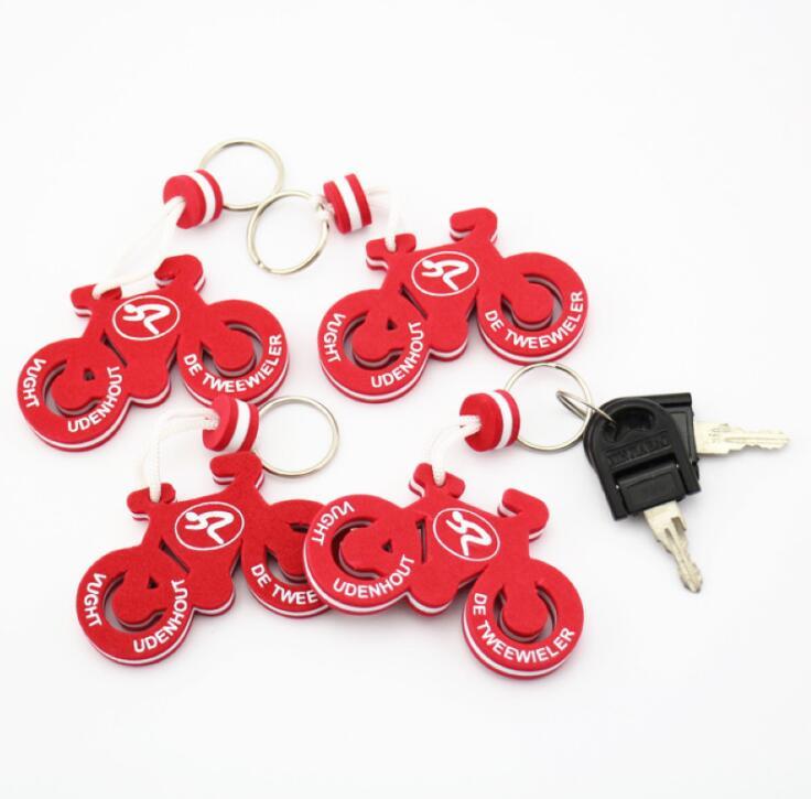 Customized Motorbike Shape EVA Floating Rubber Key Chain for Promotion Gifts
