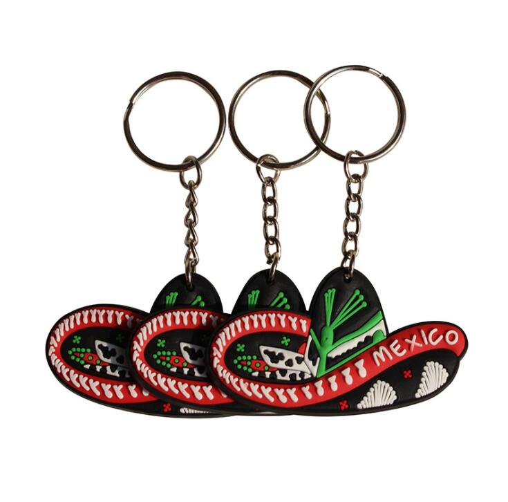 Customized Hat Shape PVC Rubber Key Chain