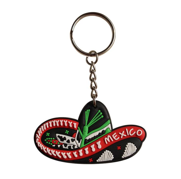 Customized Hat Shape PVC Rubber Key Chain