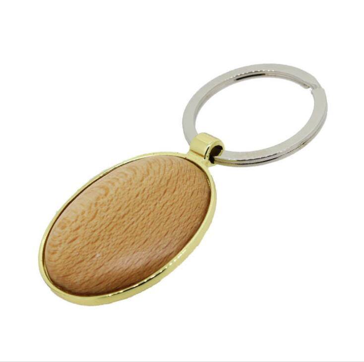 practical wood slice keychain factory direct supply for key-2