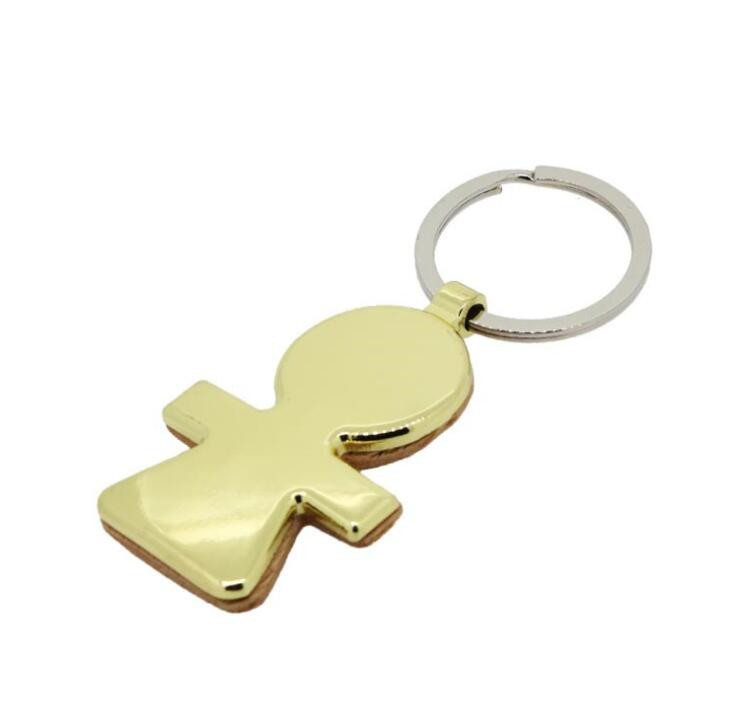 Various Shapes Metal Wooden Keychain with Laser Logo