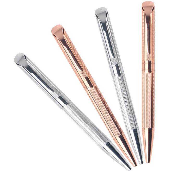 Gold or Silver Plating Rotation Type Metal Ballpoint Pen