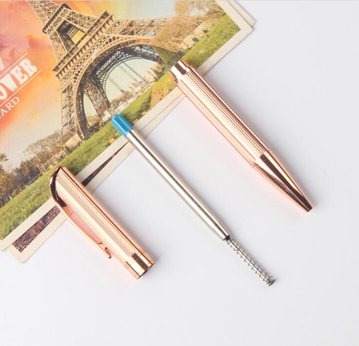 Gold or Silver Plating Rotation Type Metal Ballpoint Pen