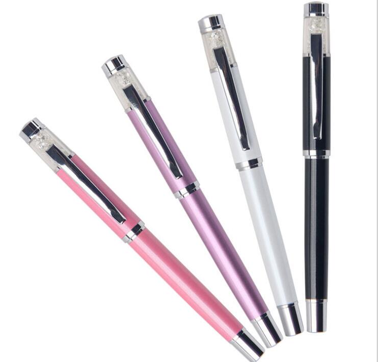 Novelty Crystal Pen Metal Body Ballpoint Pen with Crystal Top