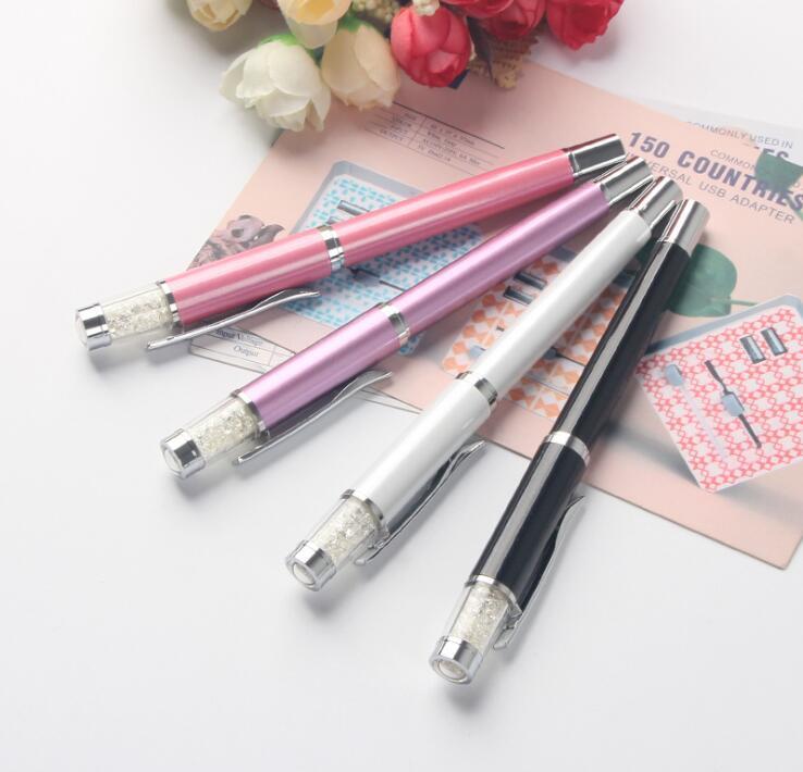 Novelty Crystal Pen Metal Body Ballpoint Pen with Crystal Top