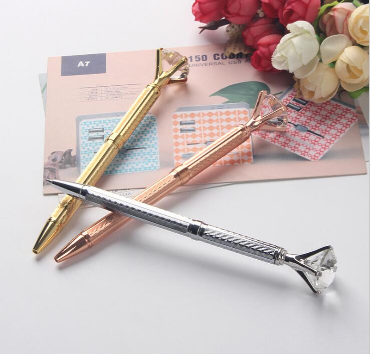 Wholesale Ballpoint Pen Manufacturer Gold and Silver Metal Pen With Crystal