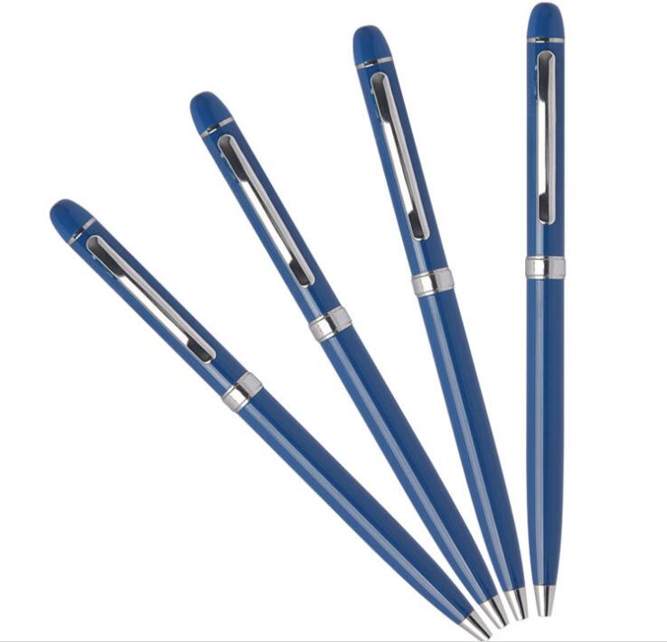 China Factory Wholesale Metal Twist Action Slim Ball Pen for Hotel