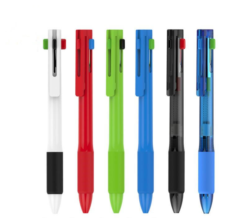 Four-Color Plastic Promotional Ball Point Pen for School Supply