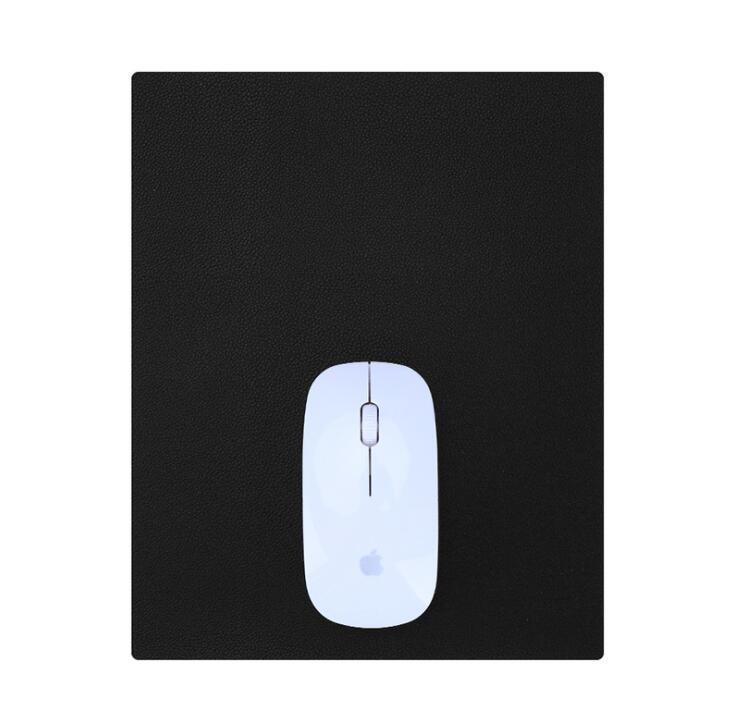 Customized Logo Embossed PU Leather Mouse Pad