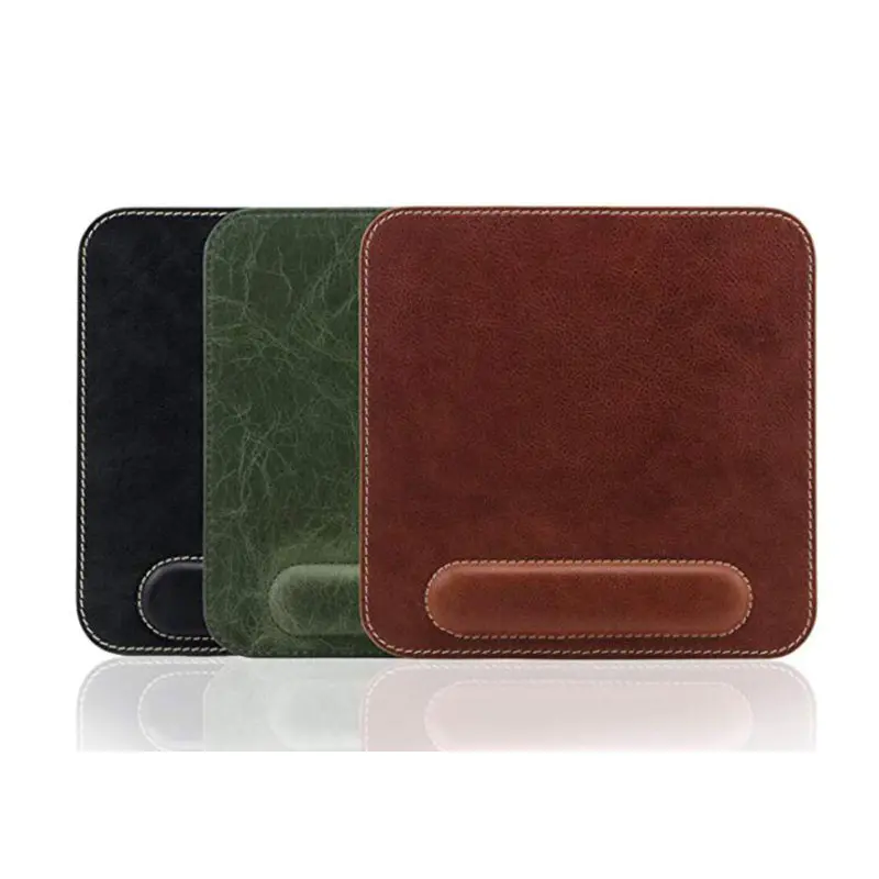 pu leather mouse pad & retractable card holder