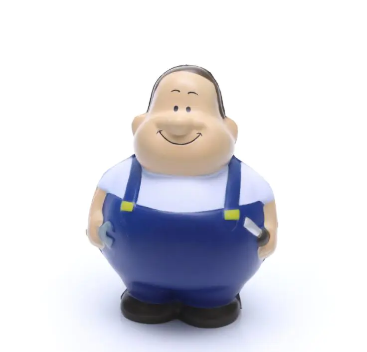 PU Foam Toy Worker Man Shape Promotional Stress Balls