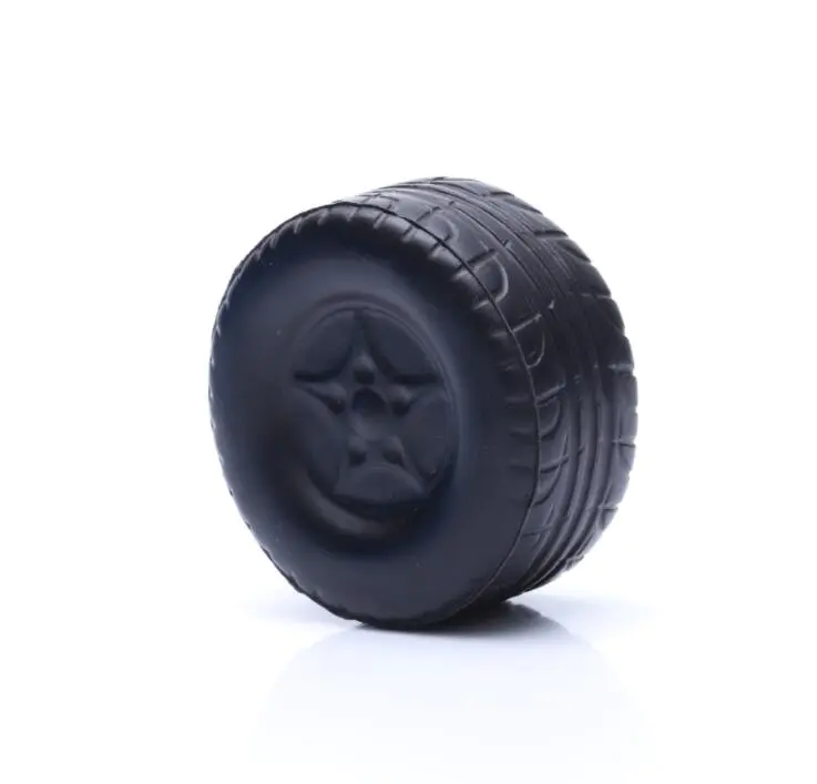 Custom Logo Printed PU Stress Car Tyre  Toy for Promotion