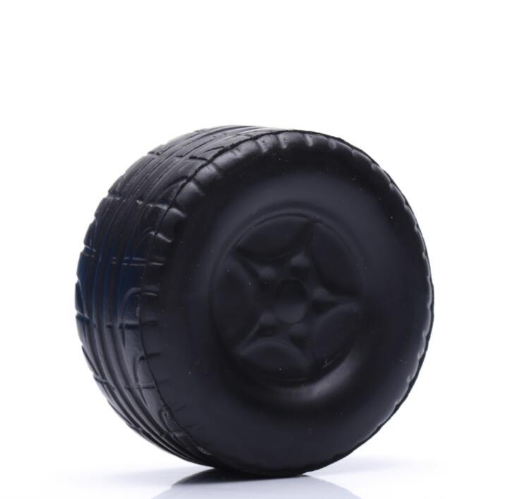 Custom Logo Printed PU Stress Car Tyre  Toy for Promotion