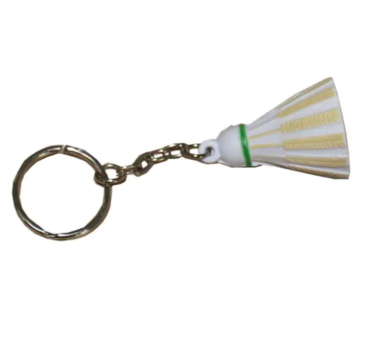 Wholesale PU Badminton Stress Reliever Toy with Key Ring