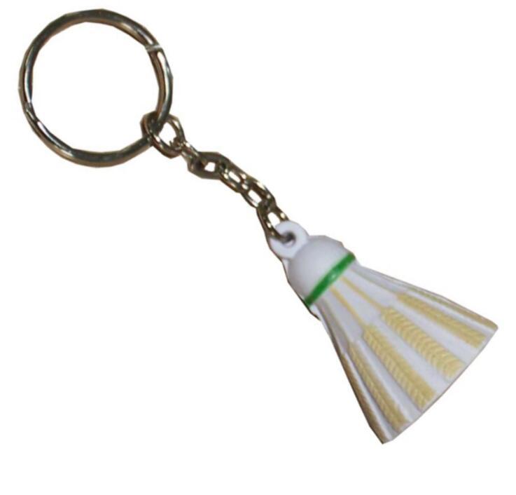 Wholesale PU Badminton Stress Reliever Toy with Key Ring