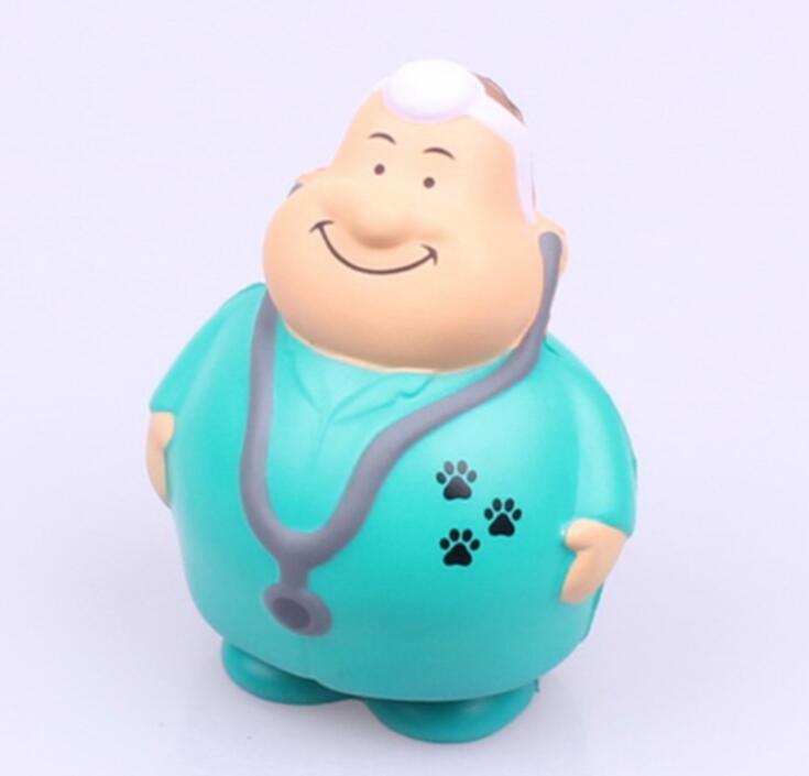 Customized Logo Doctor Shape PU Stress Toy