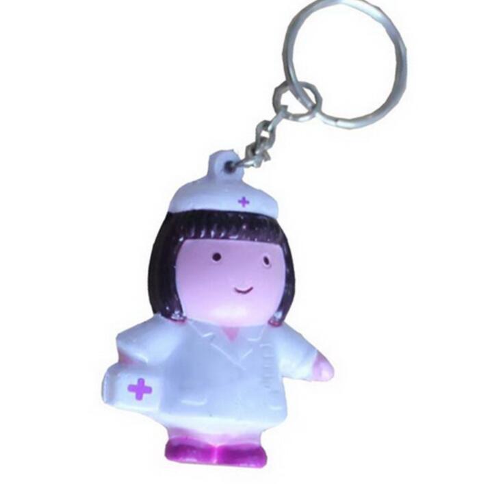 Wholesale Nurse Shape PU Stress Toy Keychain
